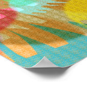 PERSONALISEERD SPARKLY COLORED MERRY CHRISTMAS POSTER (Hoek)