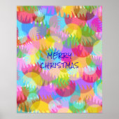 PERSONALISEERD SPARKLY COLORED MERRY CHRISTMAS POSTER (Voorkant)