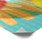 PERSONALISEERD SPARKLY COLORED MERRY CHRISTMAS POSTER (Hoek)