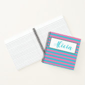 PERSONALISEERD STRIPED DESIGN-Notitieboek Notitieboek (Binnen)