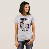 PERSONALISEERD UNICORN CUSTOM T-SHIRS T-SHIRT (Voorkant volledig)