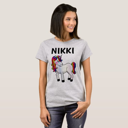 PERSONALISEERD UNICORN CUSTOM T-SHIRS T-SHIRT (Voorkant volledig)
