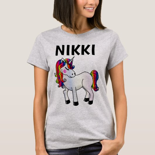 PERSONALISEERD UNICORN CUSTOM T-SHIRS T-SHIRT (Voorkant)