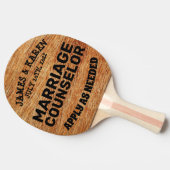 PERSONALISEERD WEDDING PINGPONG PADDLES, TEGENWOOR TAFELTENNISBATJE (Zijkant)