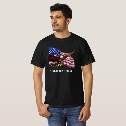 PERSONALISEERDE AMERIKAANSE VLAGEGELING (T-) T-SHIRT (Voorkant volledig)