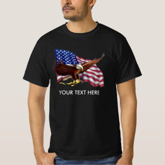 PERSONALISEERDE AMERIKAANSE VLAGEGELING (T-) T-SHIRT