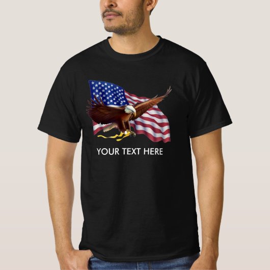 PERSONALISEERDE AMERIKAANSE VLAGEGELING (T-) T-SHIRT (Voorkant)