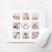PERSONALISEERDE BABY GIRL FOTO COLLAGE MUISMAT (Met muis)