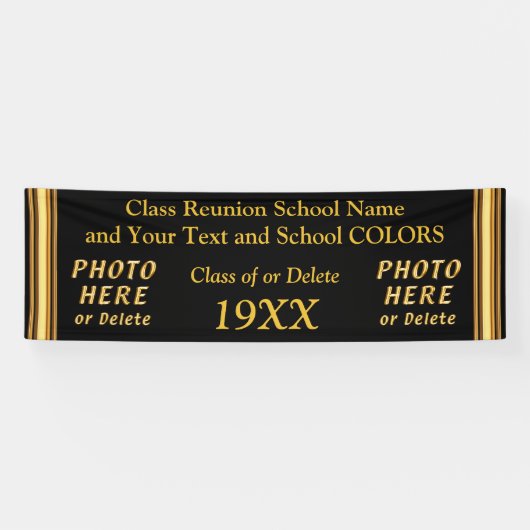 PERSONALISEERDE Banner van de Klasse Reunion in Uw (Horizontaal)