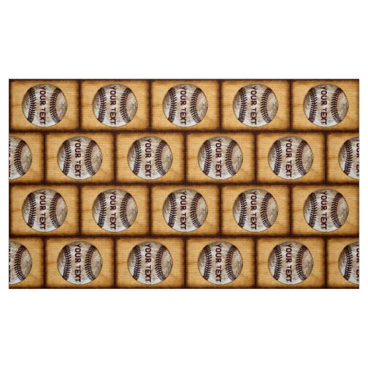 PERSONALISEERDE  baseball Fabric van de werf Stof (Fat Quarter)
