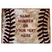 PERSONALISEERDE  Baseball Gift Bags JOUW TEKST Groot Cadeauzakje (Voorkant)