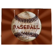 PERSONALISEERDE  Baseball Gift Bags JOUW TEKST Groot Cadeauzakje (Achterkant)