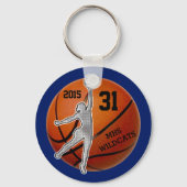 PERSONALISEERDE Basketball Sleutelhangers JOUW TEK (Voorkant)