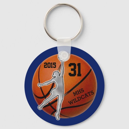PERSONALISEERDE Basketball Sleutelhangers JOUW TEK (Voorkant)