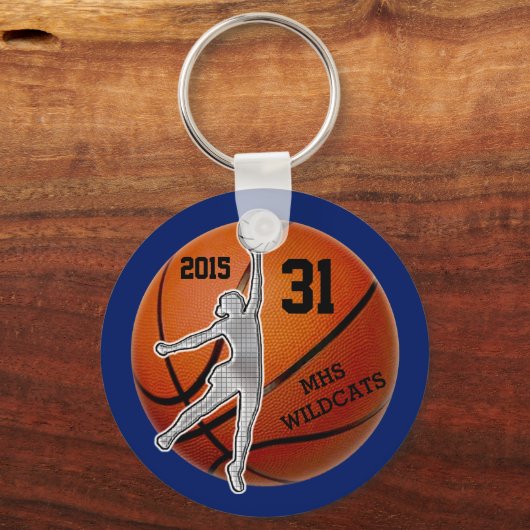 PERSONALISEERDE Basketball Sleutelhangers JOUW TEK (Voorkant)