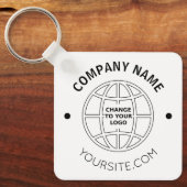 PERSONALISEERDE BEDRIJFSMIDDELENADRES CLASSIC ROUN SLEUTELHANGER (Voorkant)