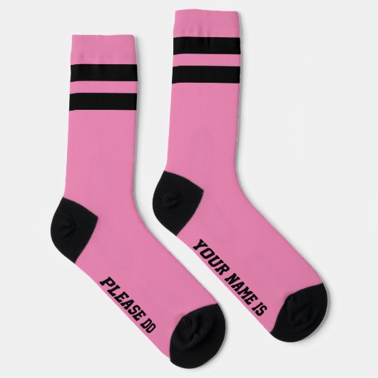 PERSONALISEERDE Berichtcontactdozen roze Sokken (Rechts)