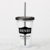 PERSONALISEERDE BESTE MAN WEDDING ACRYLIC TUMBLER ACRYL DRINKBEKER (Voorkant)