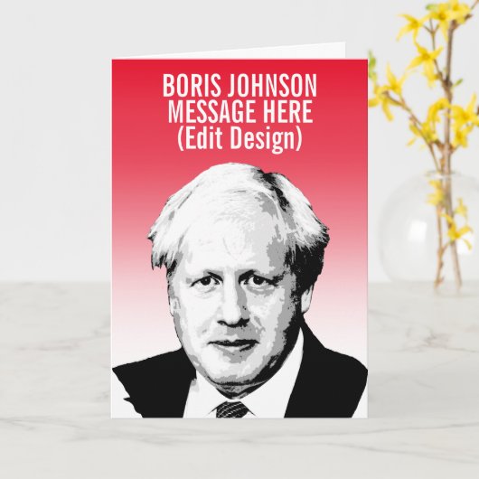 PERSONALISEERDE BORIS JOHNSON KAART (Gele Bloem)