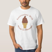 PERSONALISEERDE chocolade-ijskap T-shirt (Voorkant)