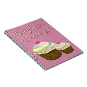 PERSONALISEERDE CUPCAKES - PINK CUPCAKE NOTEBOOK NOTITIEBOEK (Rechterzijde)