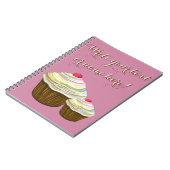 PERSONALISEERDE CUPCAKES - PINK CUPCAKE NOTEBOOK NOTITIEBOEK (Linkerzijde)