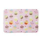 PERSONALISEERDE CUPCAKPINKPATROON BADMAT (Voorkant)