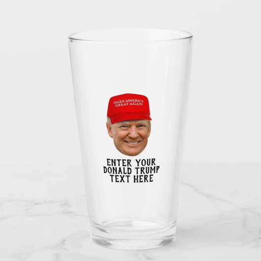 PERSONALISEERDE DONALD TRUMP MAGA GLAS (Voorkant)