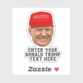 PERSONALISEERDE DONALD TRUMP MAGA STICKER (Vel)