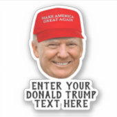 PERSONALISEERDE DONALD TRUMP MAGA STICKER (Voorkant)