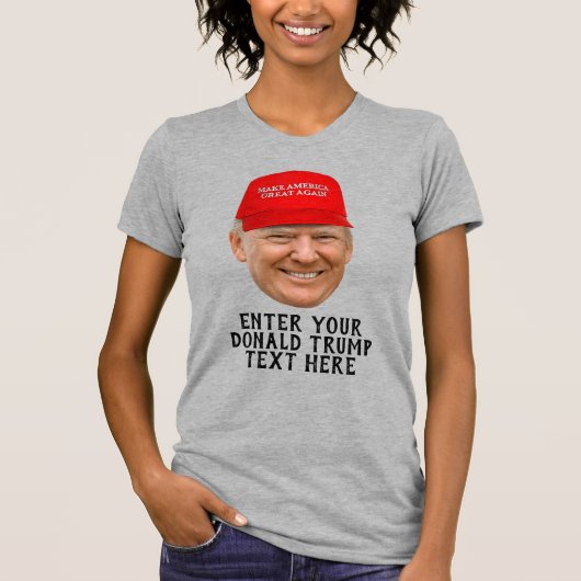 PERSONALISEERDE DONALD TRUMP MAGA T-SHIRT (Voorkant)