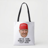 PERSONALISEERDE DONALD TRUMP MAGA TOTE BAG (Voorkant)