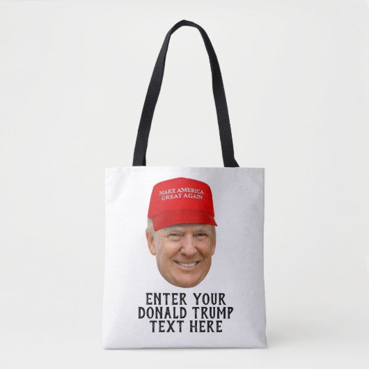 PERSONALISEERDE DONALD TRUMP MAGA TOTE BAG (Voorkant)