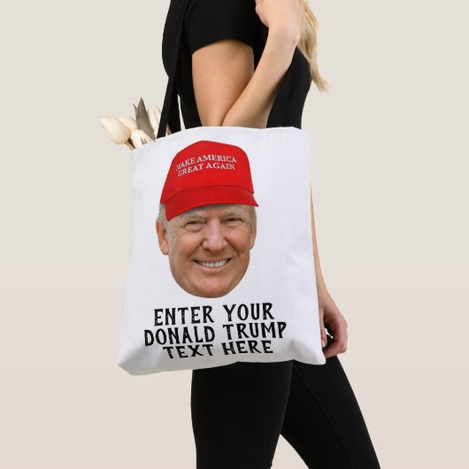 PERSONALISEERDE DONALD TRUMP MAGA TOTE BAG (Dichtbij)