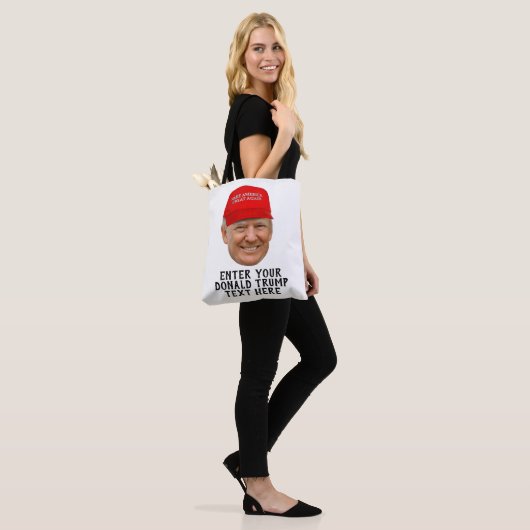 PERSONALISEERDE DONALD TRUMP MAGA TOTE BAG (Op model)