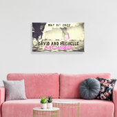 PERSONALISEERDE DOUANEWEDDING ART STRETCHED CANVAS AFDRUK (Insitu (Woonkamer))