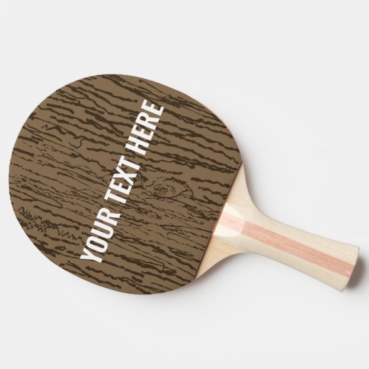 PERSONALISEERDE FAUX HOUT PINGT PONGPADDLES TAFELTENNISBATJE (Zijkant)