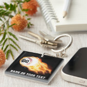 PERSONALISEERDE Flaming Ideeën voor cadeautjes van Sleutelhanger (Voorkant Rechts)