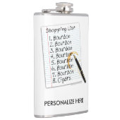 PERSONALISEERDE FLASK - BOURBON LOVERS SHOPPT LIST HEUPFLES (Rechts)