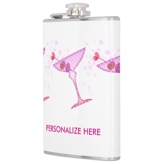 PERSONALISEERDE FLASK - PINK MARTINI HEUPFLES (Links)