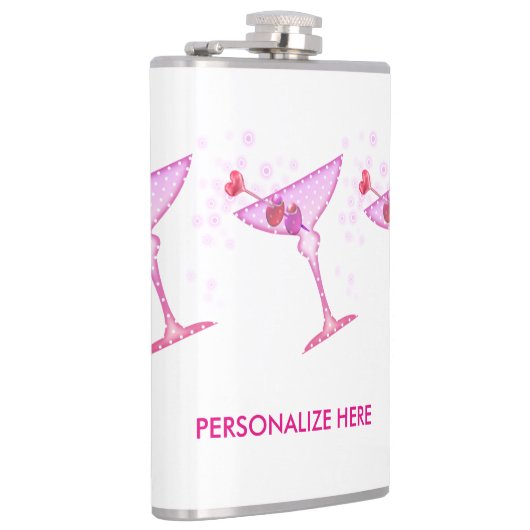 PERSONALISEERDE FLASK - PINK MARTINI HEUPFLES (Rechts)
