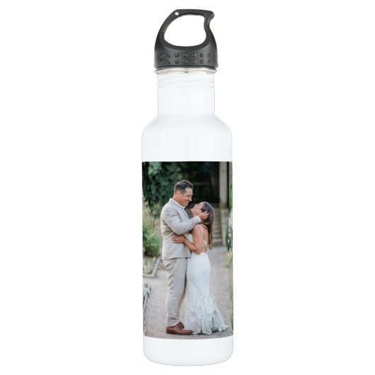 PERSONALISEERDE FOTO-waterfles met WEDDING Waterfles (Voorkant)
