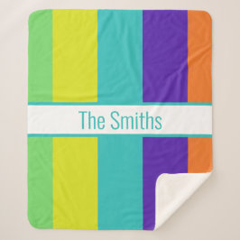 PERSONALISEERDE GESRIPEERDE SHERPA BLANKET SHERPA DEKEN