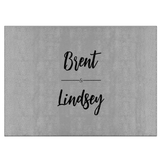 PERSONALISEERDE GRIJZE SNEDEBORD SNIJPLANK (Voorkant)