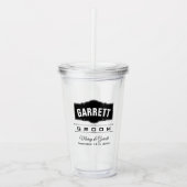 PERSONALISEERDE GRONDWEDING ACRYLIC TUMBLER ACRYL DRINKBEKER (Voorkant)