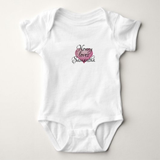PERSONALISEERDE HEART-ÉÉN stuk Romper (Voorkant)