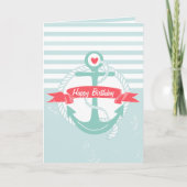 Personaliseerde het ZeevaartAnker van Girly Kaart (Voorkant)