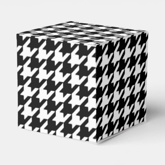 PERSONALISEERDE HOUNDSTOOTH FLEUR DE LIS BEDANKDOOSJES (Achterkant)