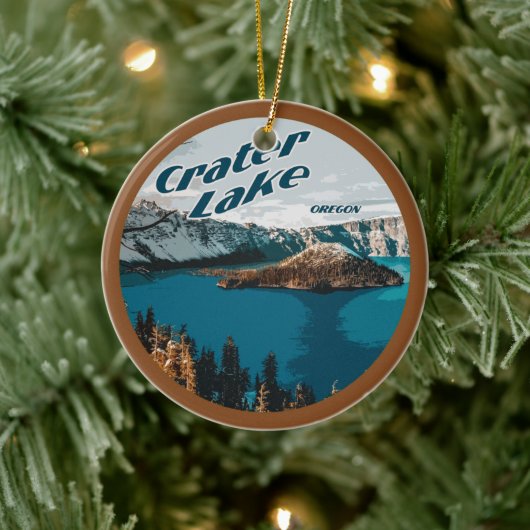 PERSONALISEERDE KRUISMELER Oregon Keramisch Ornament (Boom)