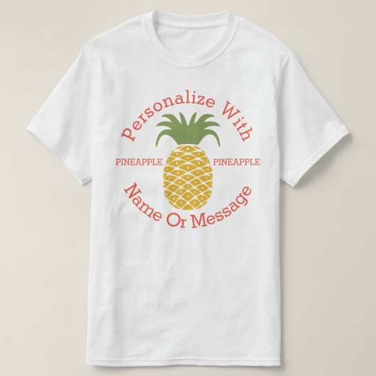 PERSONALISEERDE Kute ananas T-shirt (Design voorkant)